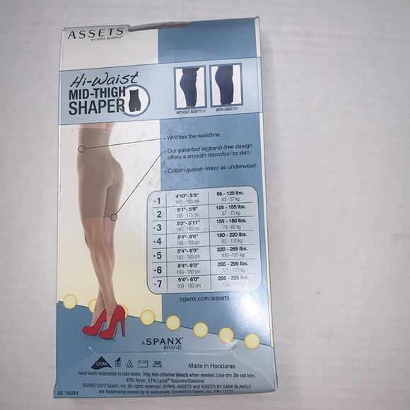 SPANX - Assets by Sara Blakely Hi-Waist Mid-Thigh Shaper Nude Size 2 - Picture 11 of 11